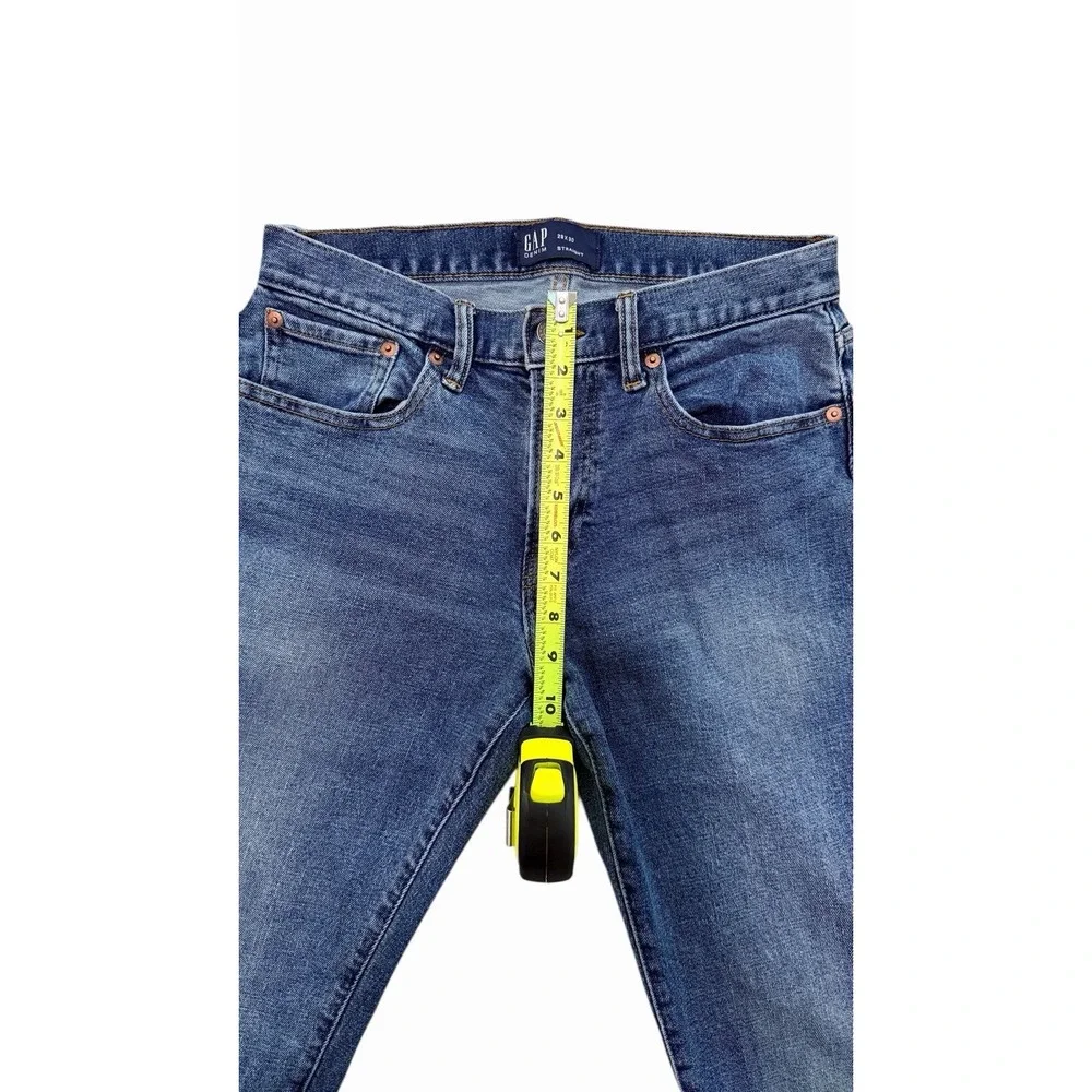 GAP Men's Straight Leg Jeans Size Blue Stretch Denim Mid Rise‎ 28x30